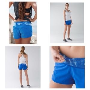 Lulu Lemon blue groove shorts